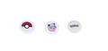 3 Pack 1.25" Pin Back Buttons - Pokemon, JigglyPuff