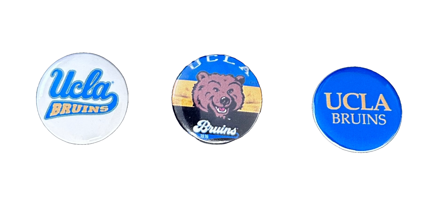 3 Pack 1.25" Pin Back Buttons- UCLA Bruins