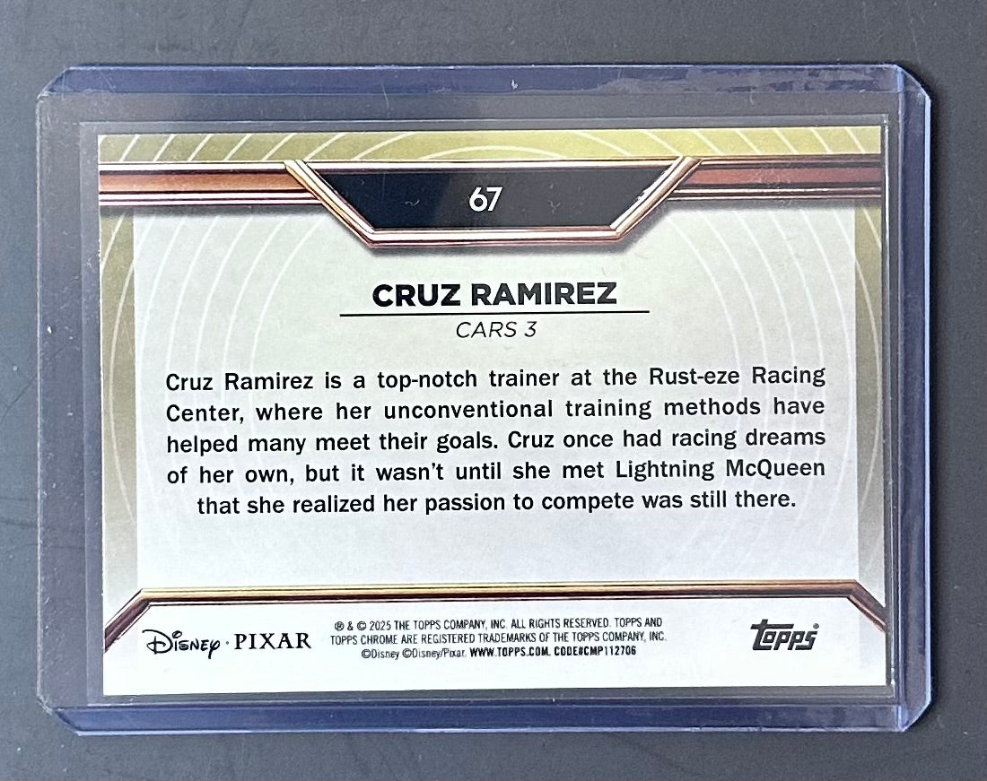 2025 Topps Chrome Disney • Pixar Cruz Ramirez #60/75 — Near Mint