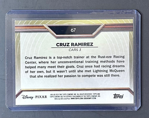 2025 Topps Chrome Disney • Pixar Cruz Ramirez #60/75 — Near Mint