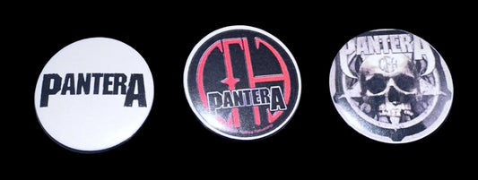 3 Pack 1.25” Pin Back Buttons - Pantera