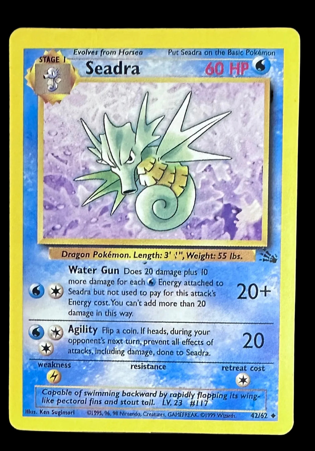 NM - Seadra 42/62 – 1995 Pokémon – Fossil Set – Uncommon