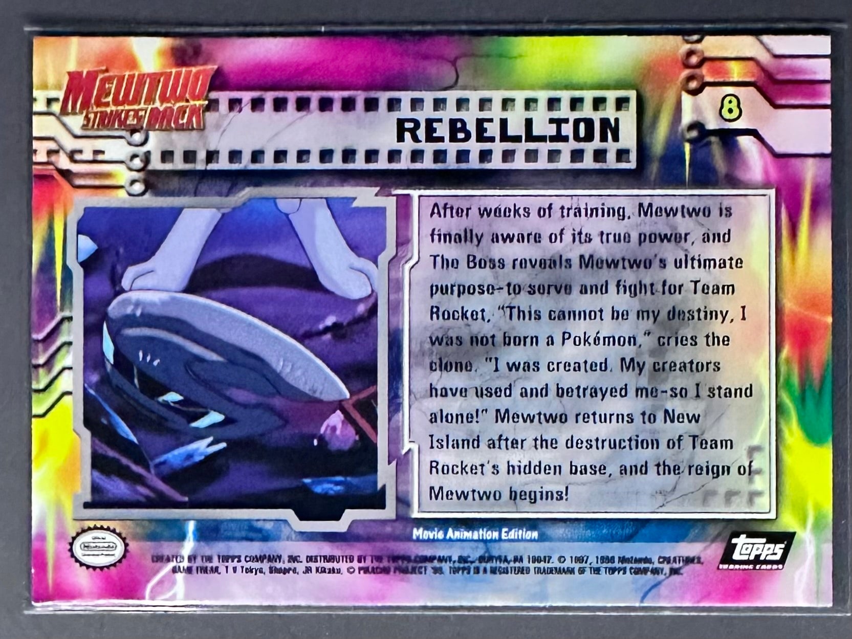 Mewtwo Strikes Back “Rebellion” #8 – 1999 Topps Pokémon – The First Movie