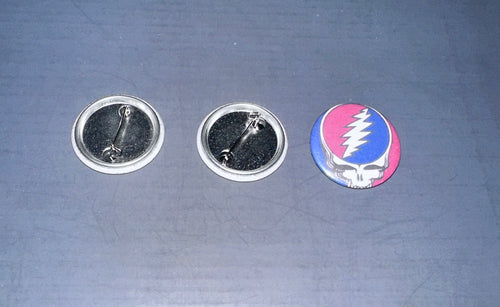 3 pack 1.25" Pin Back Buttons - Grateful Dead
