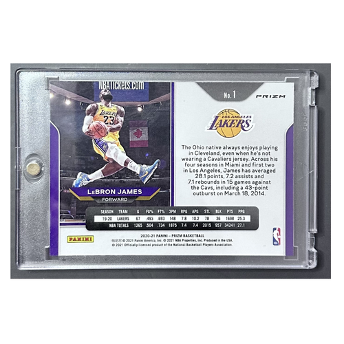2020-21 Panini Prizm LeBron James #1 "Kobe Tribute" Purple Wave